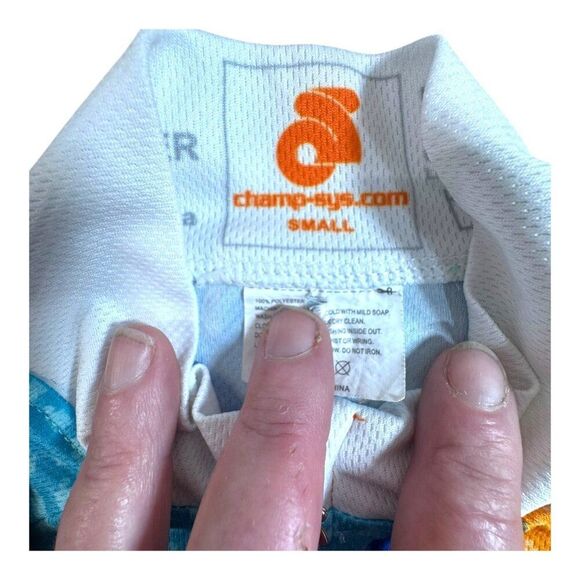 Ironman 70.3 Miami Cycling Jersey S Champ-Sys Polyester Athletic Fit Blue Orange - Picture 3 of 6